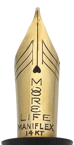 Moore L-94 万年筆 Moore 94-A Fountain Pen (1940s) - Black w GT, Lever Filler, 14k